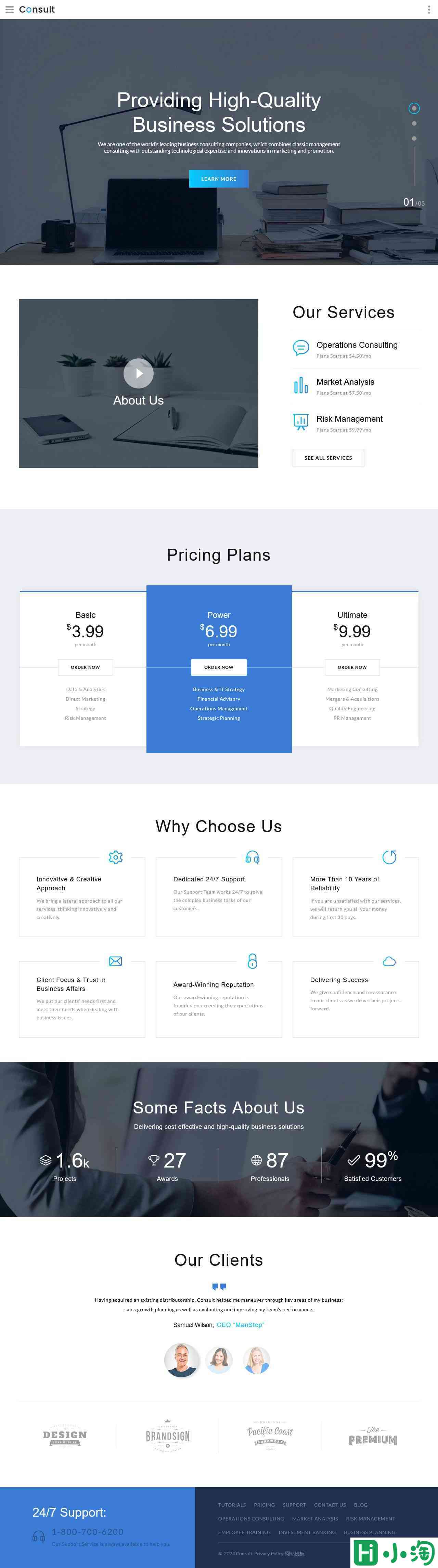 商业智汇精英网站模板-PC预览